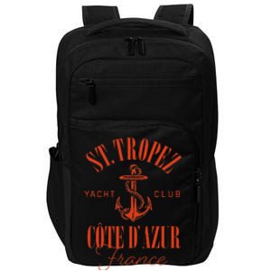 St Tropez Yacht Club CôTe DAzur France Vacation Destination Impact Tech Backpack