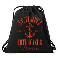 St Tropez Yacht Club CôTe DAzur France Vacation Destination Drawstring Bag