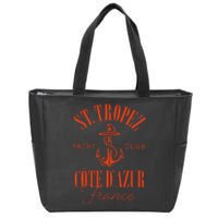 St Tropez Yacht Club CôTe DAzur France Vacation Destination Zip Tote Bag