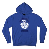 Stronger Than Your Excuses Bear Weightlifting Gym Fitness Gift Hoodie