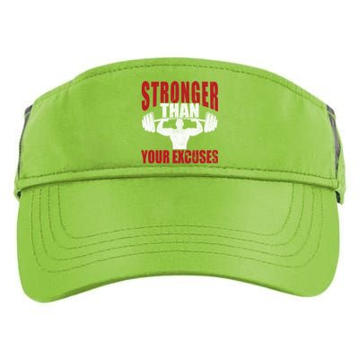 Stronger Than Your Excuses Bodybuilding Meaningful Gift Adult Drive Performance Visor