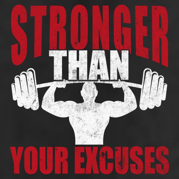 Stronger Than Your Excuses Bodybuilding Meaningful Gift Cool Comfort Performance Bucket Hat
