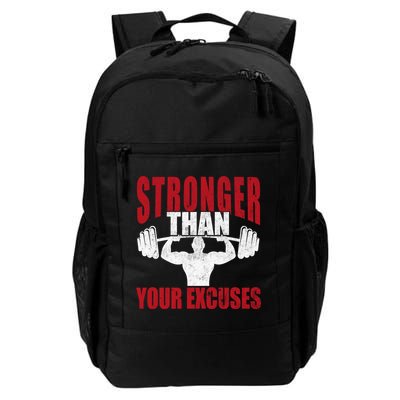 Stronger Than Your Excuses Bodybuilding Meaningful Gift Backpack