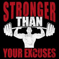 Stronger Than Your Excuses Bodybuilding Meaningful Gift Youth Performance Sprint T-Shirt