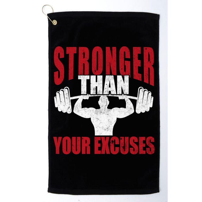 Stronger Than Your Excuses Bodybuilding Meaningful Gift Golf Towel