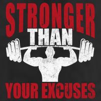 Stronger Than Your Excuses Bodybuilding Meaningful Gift Golf Towel