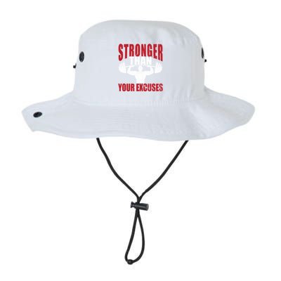 Stronger Than Your Excuses Bodybuilding Meaningful Gift Legacy Cool Fit Booney Bucket Hat