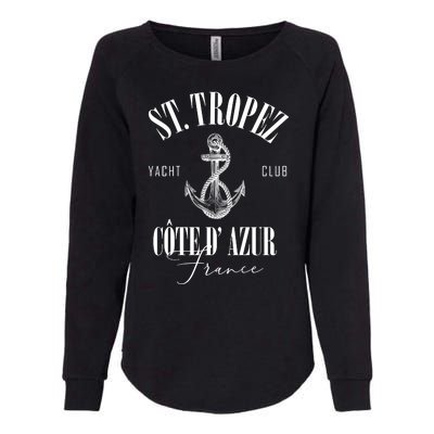 St Tropez Yacht Club Cote Dazur France Vacation Womens California Wash Sweatshirt