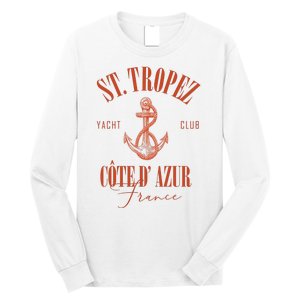 St Tropez Yacht Club Cote Dazur France Vacation Long Sleeve Shirt