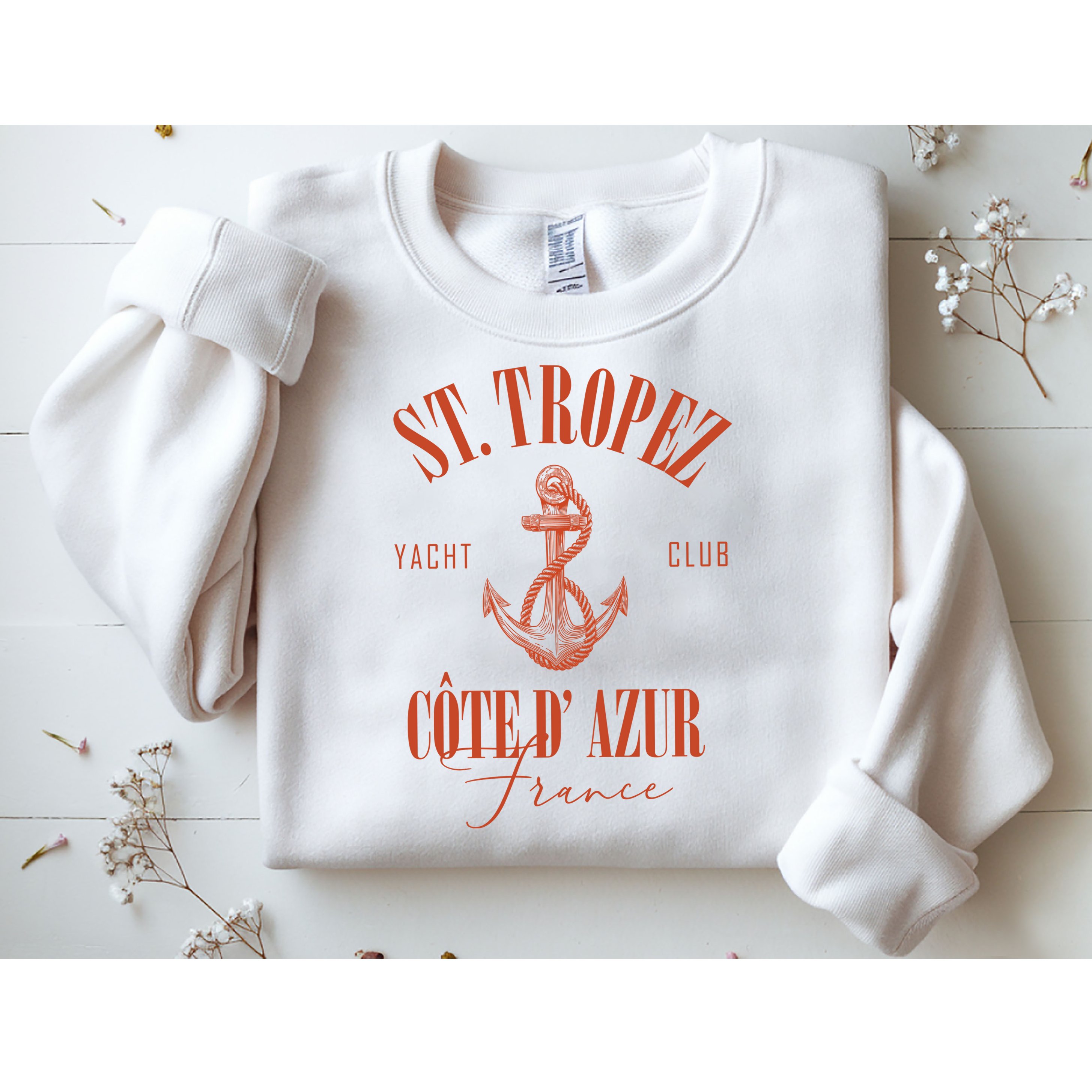 St Tropez Yacht Club Cote Dazur France Vacation Sweatshirt