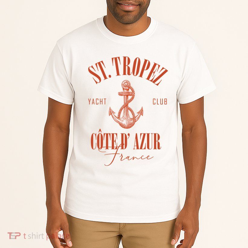 St Tropez Yacht Club Cote Dazur France Vacation Tall T-Shirt