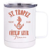 St Tropez Yacht Club Cote Dazur France Vacation 12 oz Stainless Steel Tumbler Cup