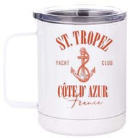 St Tropez Yacht Club Cote Dazur France Vacation 12 oz Stainless Steel Tumbler Cup