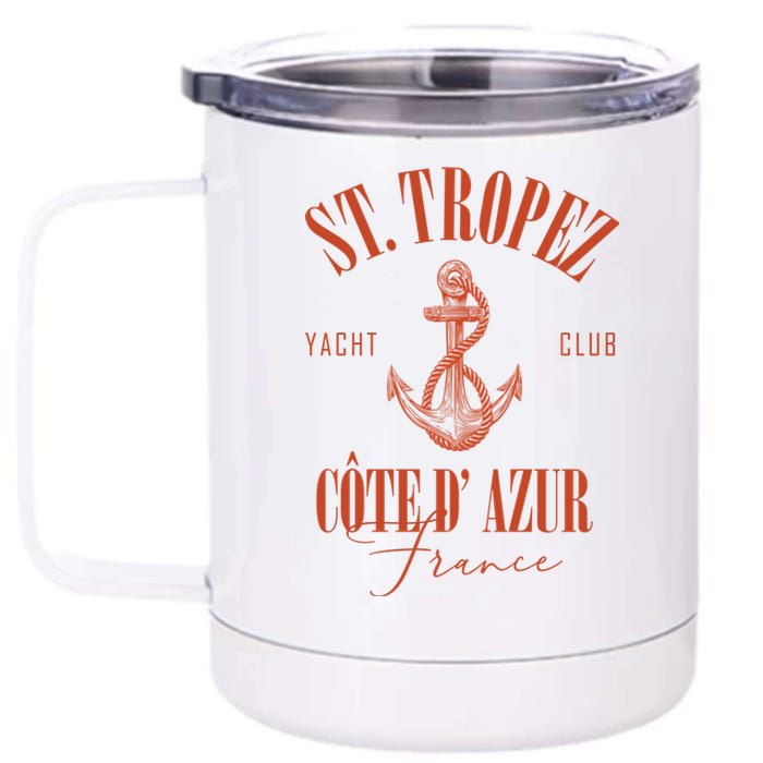 St Tropez Yacht Club Cote Dazur France Vacation 12 oz Stainless Steel Tumbler Cup