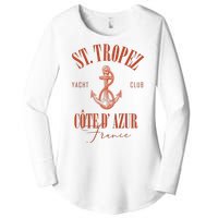 St Tropez Yacht Club Cote Dazur France Vacation Women's Perfect Tri Tunic Long Sleeve Shirt