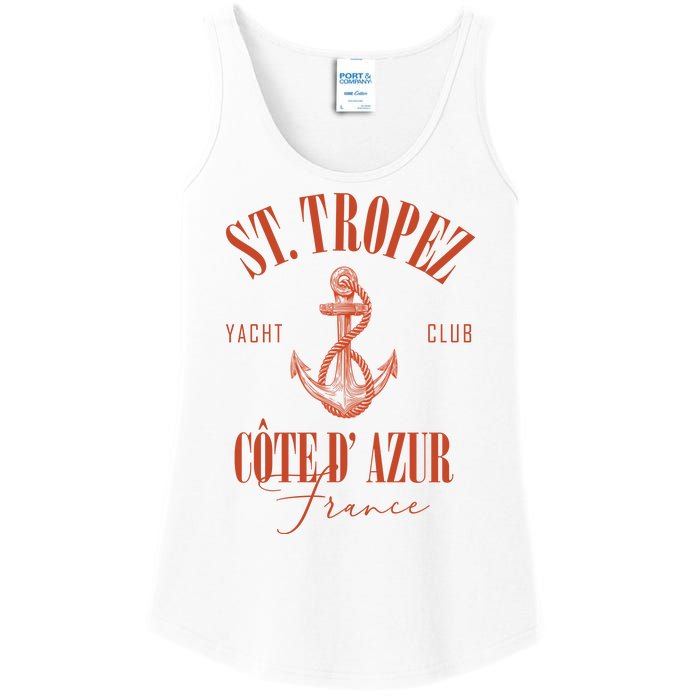 St Tropez Yacht Club Cote Dazur France Vacation Ladies Essential Tank