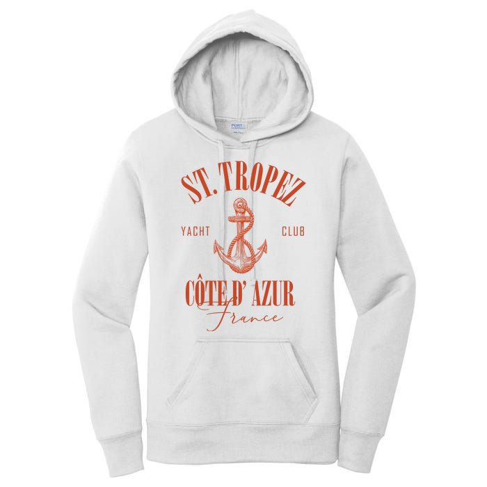 St Tropez Yacht Club Cote Dazur France Vacation Women's Pullover Hoodie