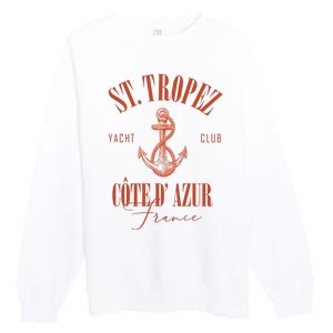 St Tropez Yacht Club Cote Dazur France Vacation Premium Crewneck Sweatshirt