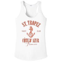 St Tropez Yacht Club Cote Dazur France Vacation Ladies PosiCharge Competitor Racerback Tank