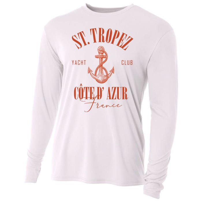 St Tropez Yacht Club Cote Dazur France Vacation Cooling Performance Long Sleeve Crew