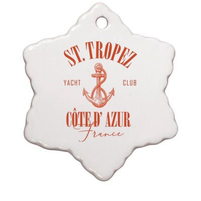 St Tropez Yacht Club Cote Dazur France Vacation Ceramic Star Ornament