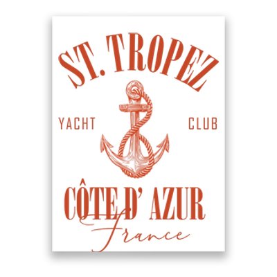 St Tropez Yacht Club Cote Dazur France Vacation Poster