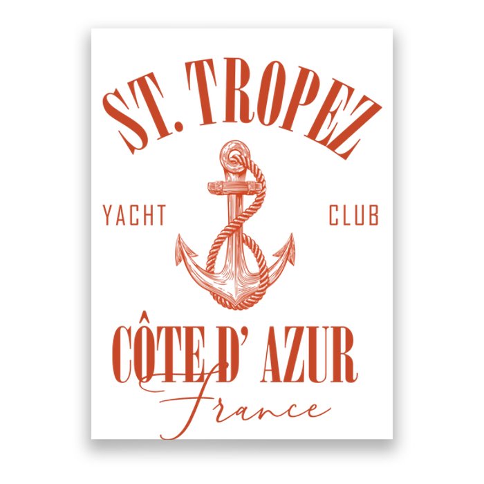 St Tropez Yacht Club Cote Dazur France Vacation Poster