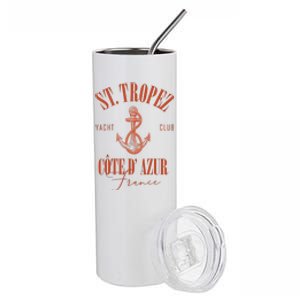 St Tropez Yacht Club Cote Dazur France Vacation Stainless Steel Tumbler