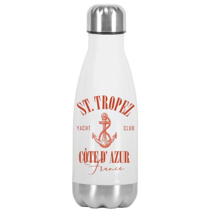 St Tropez Yacht Club Cote Dazur France Vacation Stainless Steel Insulated Water Bottle