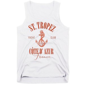 St Tropez Yacht Club Cote Dazur France Vacation Tank Top