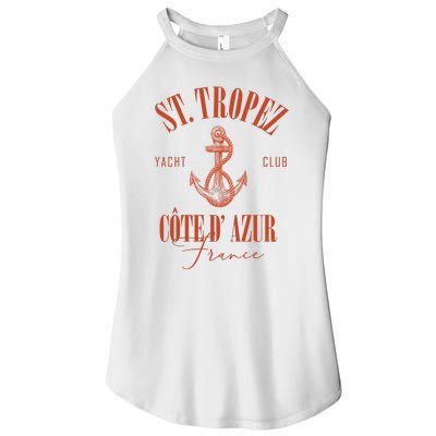 St Tropez Yacht Club Cote Dazur France Vacation Women’s Perfect Tri Rocker Tank