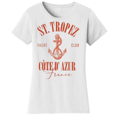 St Tropez Yacht Club Cote Dazur France Vacation Women's T-Shirt