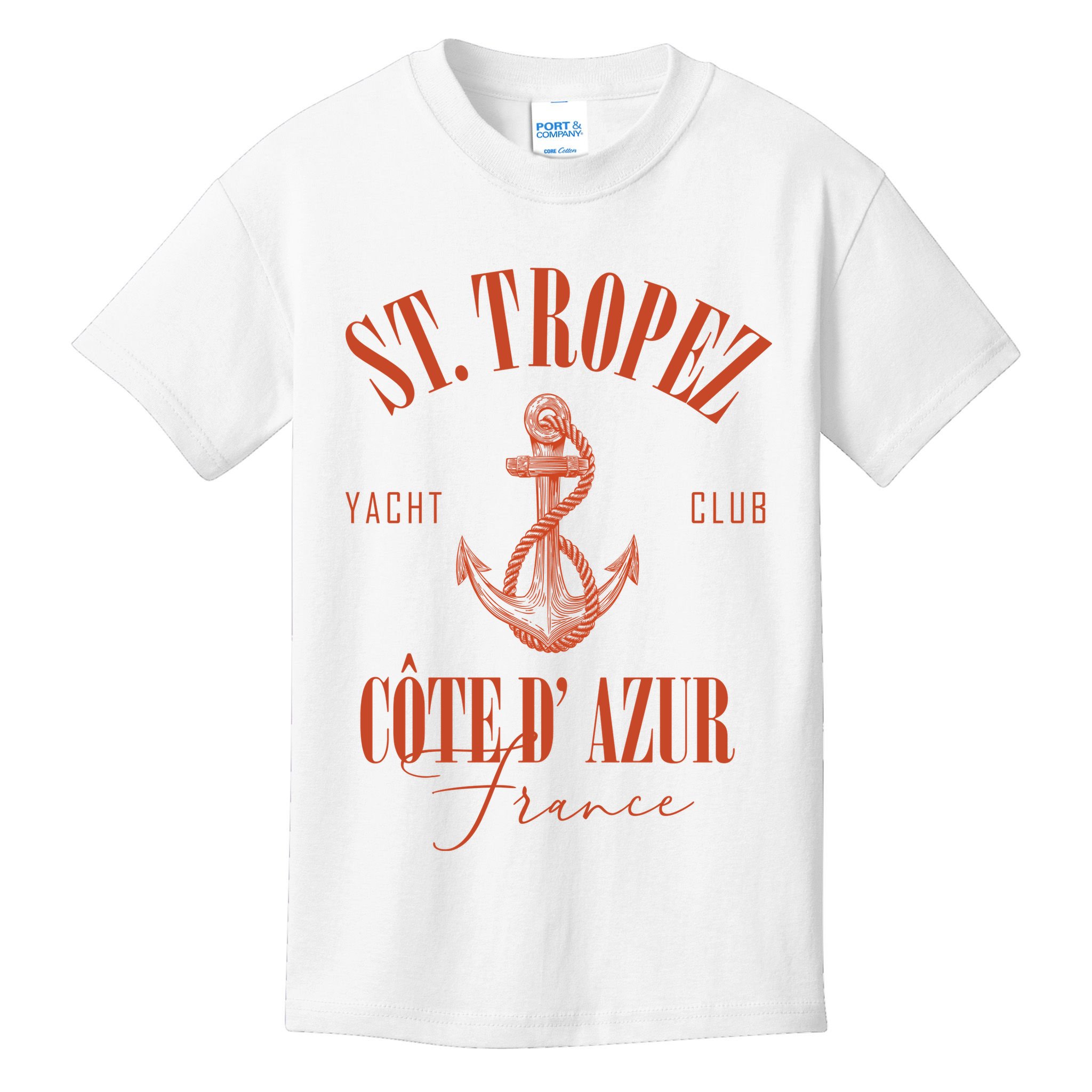 St Tropez Yacht Club Cote Dazur France Vacation Kids T-Shirt