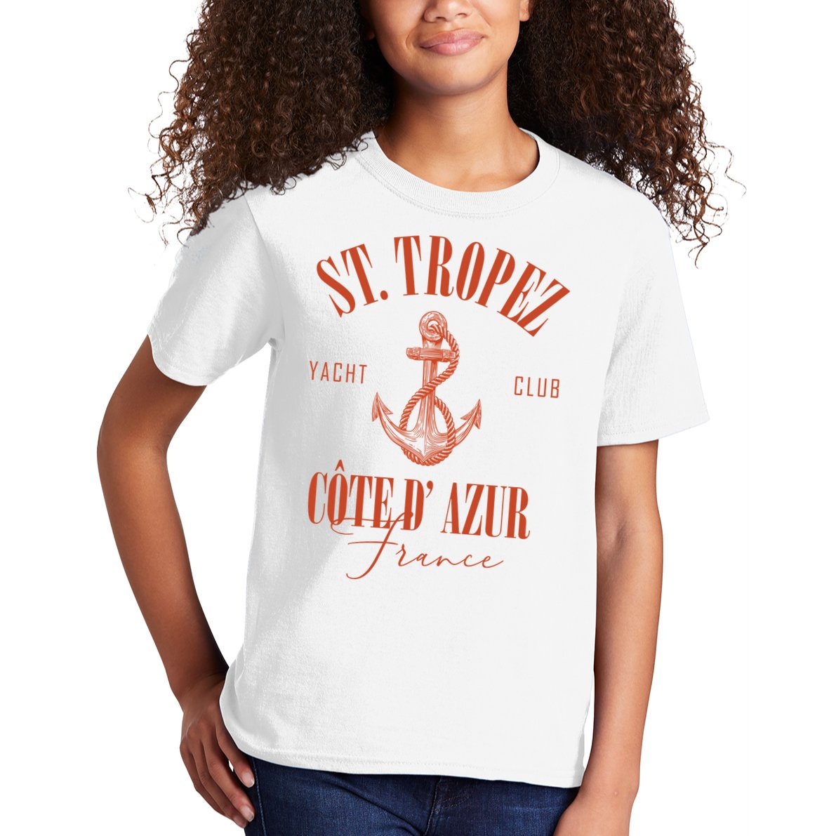 St Tropez Yacht Club Cote Dazur France Vacation Kids T-Shirt