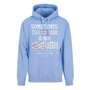 Sometimes Thank You Is Not Enough Memorial Day 2017 Meaningful Gift Unisex Surf Hoodie