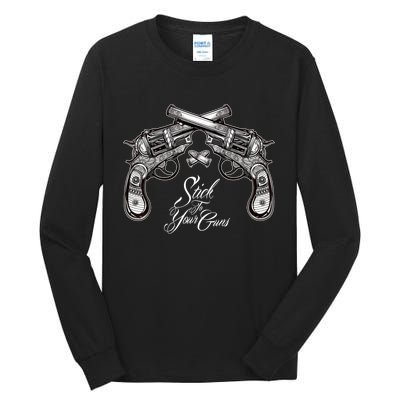 Stick To Your Guns Western Bandit Vintage Cowboy Tall Long Sleeve T-Shirt