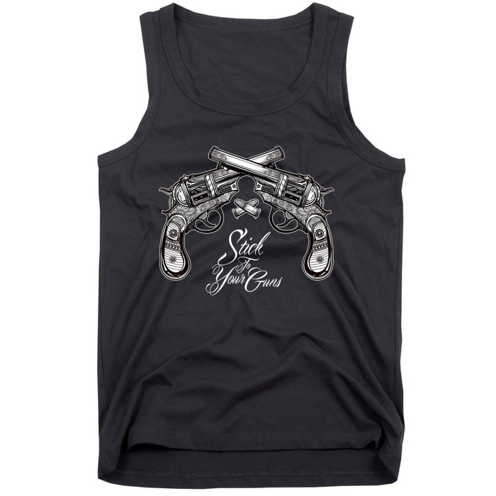 Stick To Your Guns Western Bandit Vintage Cowboy Tank Top