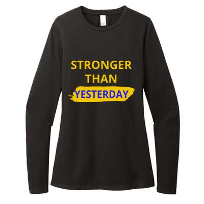 Stronger Than Yesterday Womens CVC Long Sleeve Shirt