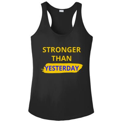 Stronger Than Yesterday Ladies PosiCharge Competitor Racerback Tank