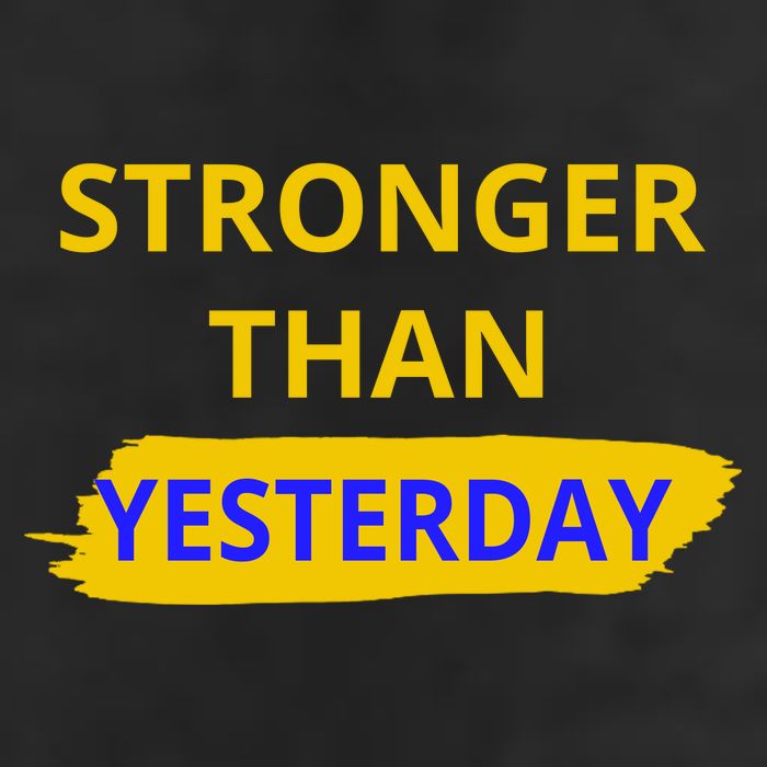 Stronger Than Yesterday Golf Towel