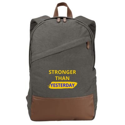 Stronger Than Yesterday Cotton Canvas Backpack