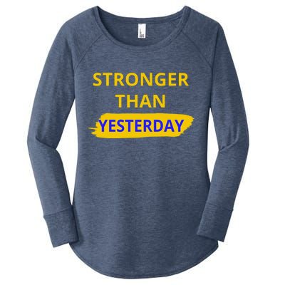 Stronger Than Yesterday Women's Perfect Tri Tunic Long Sleeve Shirt