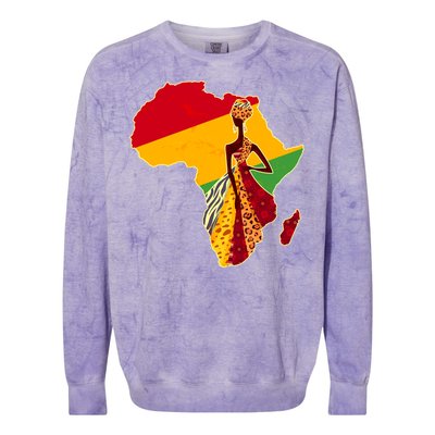 Stylish African Woman In Traditional Clothes Colors Colorblast Crewneck Sweatshirt