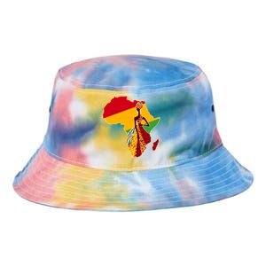 Stylish African Woman In Traditional Clothes Colors Tie Dye Newport Bucket Hat