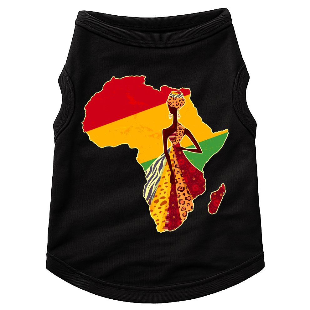 Stylish African Woman In Traditional Clothes Colors Doggie Tank