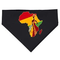 Stylish African Woman In Traditional Clothes Colors USA-Made Doggie Bandana