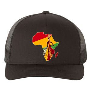 Stylish African Woman In Traditional Clothes Colors Yupoong Adult 5-Panel Trucker Hat