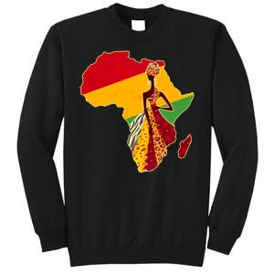 Stylish African Woman In Traditional Clothes Colors Sweatshirt