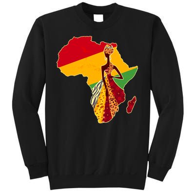 Stylish African Woman In Traditional Clothes Colors Sweatshirt