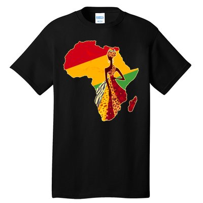 Stylish African Woman In Traditional Clothes Colors Tall T-Shirt